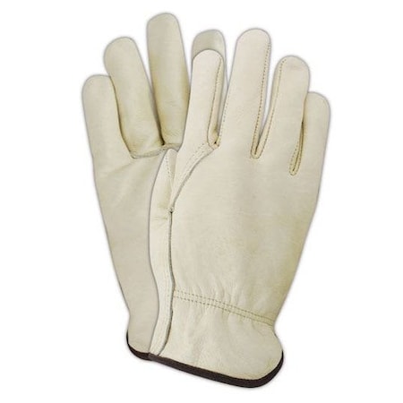 Magid Leather Drivers Gloves, Slip On Cuff, Wing Thumb Thumb, Tan, L 12 PK B6571DE-L